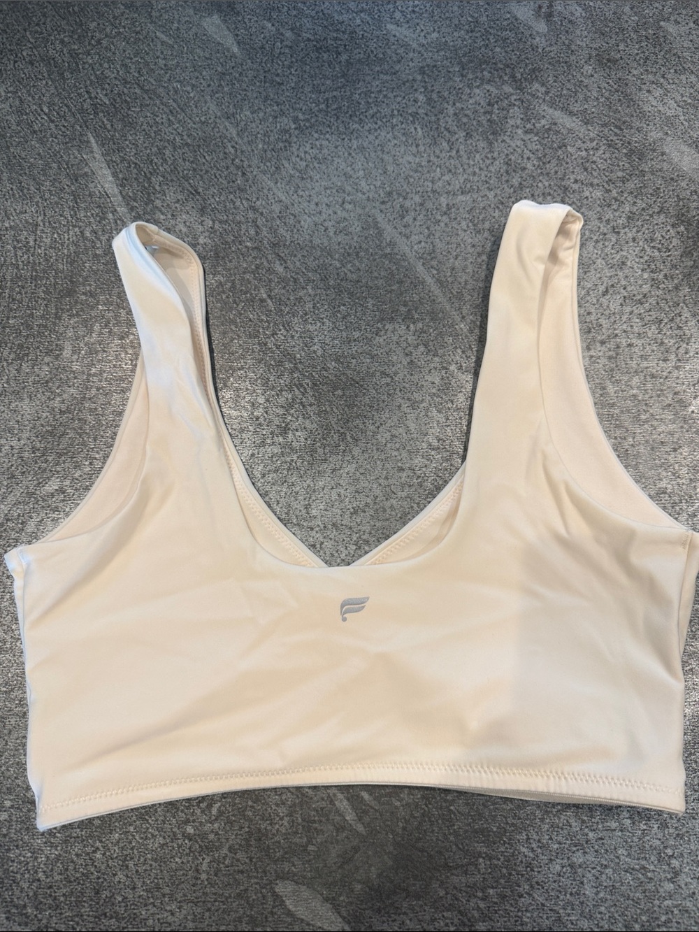Fabletics Cream Seamless Scoop Sports Bra